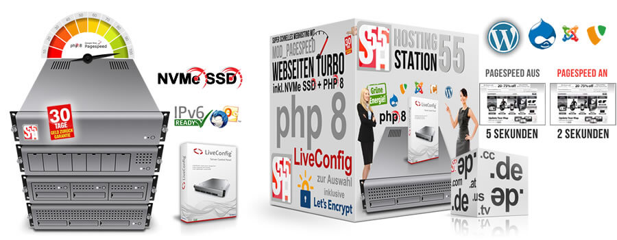Webhosting Tarife von STATION55